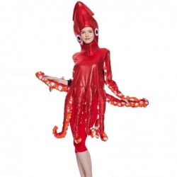 Size is 2T-3T(100cm)kids For Adult and Kids cosplay Squid Funny Costume Jumpsuit Halloween