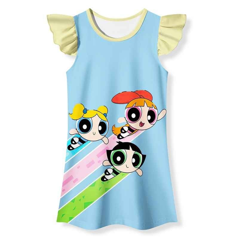 The Powerpuff Girls For Girls summer dress 1 Piece Flutter Sleeve ...