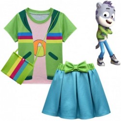 Size is 2T-3T(100cm) Sam Snow from The Creature Cases girl summer casual outfits T-Shirt and Short Skirt with bag