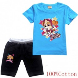 Size is 2T-3T(100cm) For kids boys Skye PAW Patrol Short Sleeves Shirt And Short Sets Summer Outfits