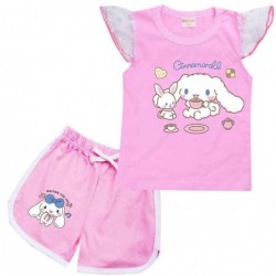 Size is 2T-3T(100cm) For girls cinnamoroll Flutter Sleeve Shirt And Short Sets Summer Outfits