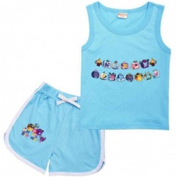 Size is 2T-3T(100cm) For kids boys blox fruits Sleeveless Shirt And Short Sets Summer Outfits Comfortable