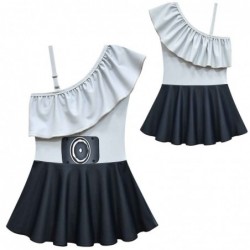 Size is 2T-3T(100cm) little girls Cameraman Skibidi Toilet 1 Piece swimsuit Ruffle one Shoulder Summer Swimsuit