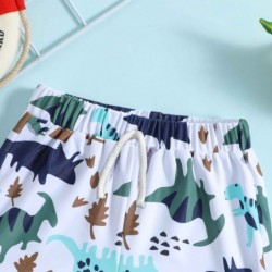 Size is 6M-12M Dinosaur Print Swim Short Trunks For boys white 1 years old