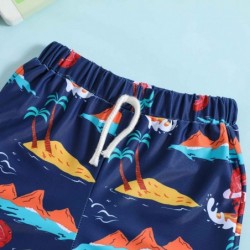 Size is 6M-12M Dinosaur T-rex Print Swim Short Trunks For boys Dark blue