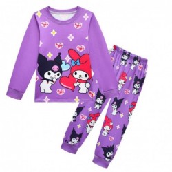 Size is 2T-3T(100cm) Kuromi Costumes Long Sleeve Pajamas sets For girls size 7-8