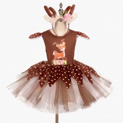 Size is 6-12M(80cm) reindeer Tutu dress Halloween Costumes With hair clip For Toddler Girls 8 years old