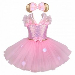 Size is 6-12M(80cm) pink Minnie Tutu dress Birthday Outfits Toddler Girls' With hair clip 8 years old