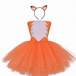 Size is 6-12M(80cm) Red Fox Tutu dress Birthday Outfits With hair clip For Toddler Girls 4 years old