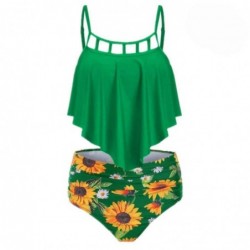 Size is S sunflower bathing suit peplum high-waisted bikini tankini