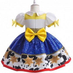 Size is 1T-2T(80cm) Toy Story Jessie Costumes For Girls Princess dress puff sleeve Bow Birthday Outfits