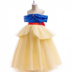 Size is 5T-6T(110cm) Snow White Costumes Princess dress For Girls Sleeveless Bow Birthday Outfits