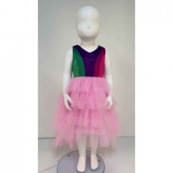 Size is 1T-2T(80cm) Poppy Costumes For Girls Princess dress Sleeveless Birthday Outfits