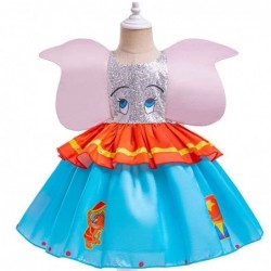 Size is 5T-6T(110cm) Dumbo Costumes formal dress For Girls 7 years old Sleeveless summer Dress