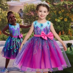 Size is 5T-6T(110cm) iwaju Tola Princess Costumes formal dress For Girls Sleeveless Birthday Outfits