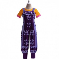 Size is 5T-6T(110cm) IWAJU Tola Costumes Short sleeve top and overalls For Girls