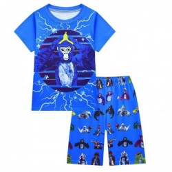 Size is 4T-5T(110cm) Short Sleeve two-piece Gorilla Tag summer Pajamas For Toddler Boys