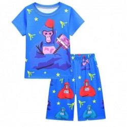 Size is 4T-5T(110cm) Toddler girls Gorilla Tag summer Pajamas Short Sleeve two-piece