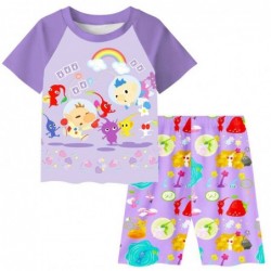 Size is 4T-5T(110cm) For girls Pikmin summer Short Sleeve two-piece Pajamas