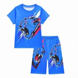 Size is 4T-5T(110cm) MR BEAST summer Pajamas For Toddler Boys Short Sleeve two-piece