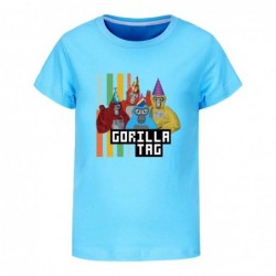 Size is 2T-3T(100cm) Gorilla Tag t shirt boys navy blue for kids 10T summer Outfits