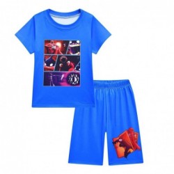 Size is 4T-5T(110cm) DOORS Roblox Short Sleeve two-piece summer boys'Pajamas