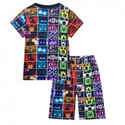 Size is 4T-5T(110cm) boys'Pajamas DOORS Roblox Short Sleeve two-piece summer