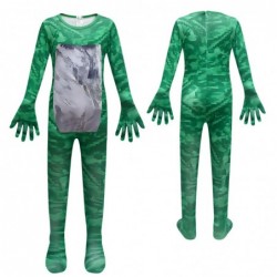 Size is 4T-5T(110cm) boys Gorilla Tag Jumpsuit Costume green halloween with mask