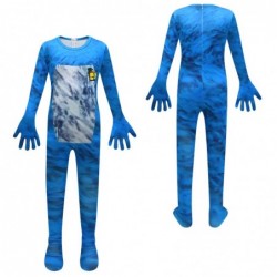 Size is 4T-5T(110cm) for kids boys Gorilla Tag Jumpsuit Costume halloween with mask blue