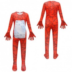 Size is 4T-5T(110cm) red Gorilla Tag Jumpsuit Costume for kids boys halloween with mask