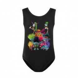 Size is 2T-3T(100cm) TROLLS' WORLD TOUR Girls' swimsuits one piece High Waisted Swimsuit with cap