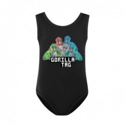 Size is 2T-3T(100cm) Gorilla Tag Girls' swimsuits one piece red High Waisted 10 years