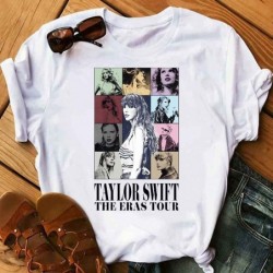 Size is S Women Short Sleeve top Taylor Swift Tour Shirt white Pure cotton