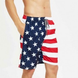 Size is S Stripe independence Day Print hawaii Shorts for Men Oversized