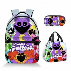 Size is onesize kids backpack and lunchbox catnap poppy playtime and pen holder bag