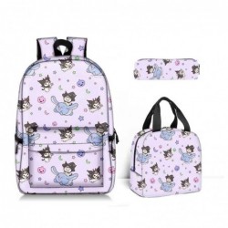 Size is onesize cute sanrio kuromi school bag for kids lunch bag girls cute pencil case Purple