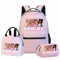 Size is onesize roblox school bag school bag for girls lunch box girls pencil case pink