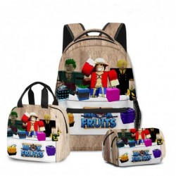 Size is onesize Roblox blox fruits luffy zoro sanji Leopad a backpack for school pencil cases for school