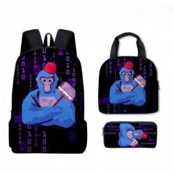 Size is onesize gorilla tag things backpack for school lunch bag cartoon