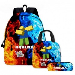 Size is onesize ROBLOX backpack for boys black lunch bag pencil box girls