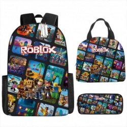 Size is onesize ROBLOX backpack for girls black lunch bag pencil case box