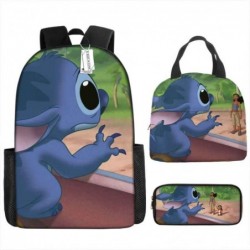 Size is onesize Stitch school bag for men canvas lunch bag anime pencil case