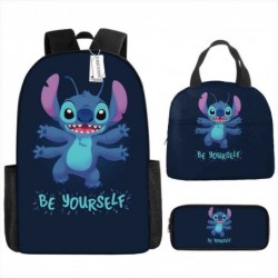 Size is onesize Stitch backpacks for school lunch box kids anime pencil case