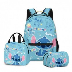 Size is onesize Stitch backpack for men lunch bag backpack pencil case boys