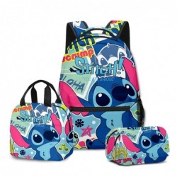 Size is onesize Stitch backpack for men lunch box girls fabric pencil case