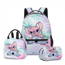 Size is onesize Stitch backpack kids boys lunch bag big canvas pencil case