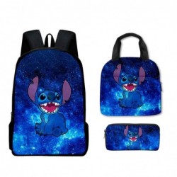 Size is onesize Stitch school bag for men lunch bag boys anime pencil case