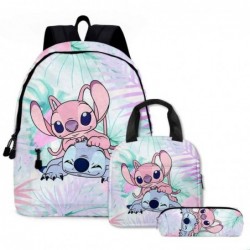 Size is onesize Stitch backpack kids boys lunch box kids fabric pencil case