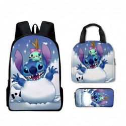 Size is onesize Stitch travel backpack freezable lunch bag kids pencil case