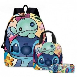 Size is onesize Stitch backpack for boys lunch bag cartoon pencil case large